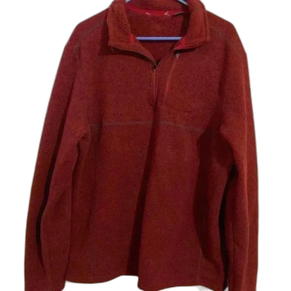 St John's Bay Fleece Pullover Red - Picture 1 of 2